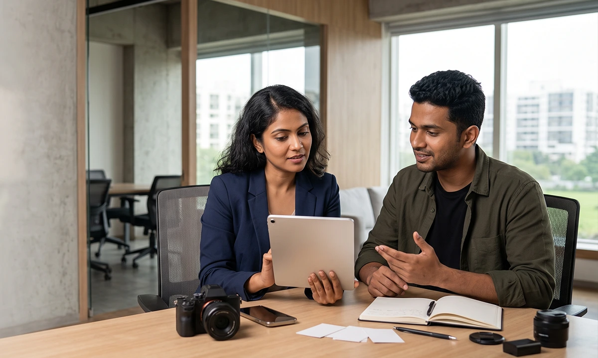 Creator connecting with a local community for a brand campaign