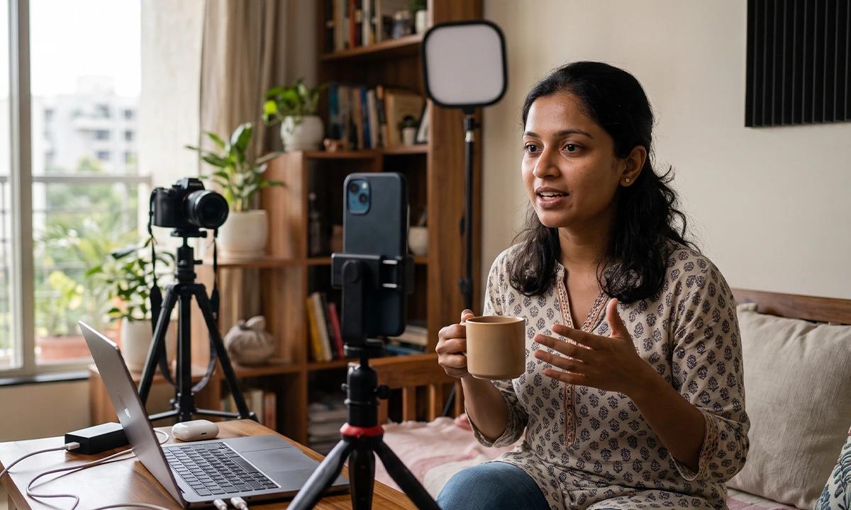 Creator making authentic food and lifestyle content for a campaign